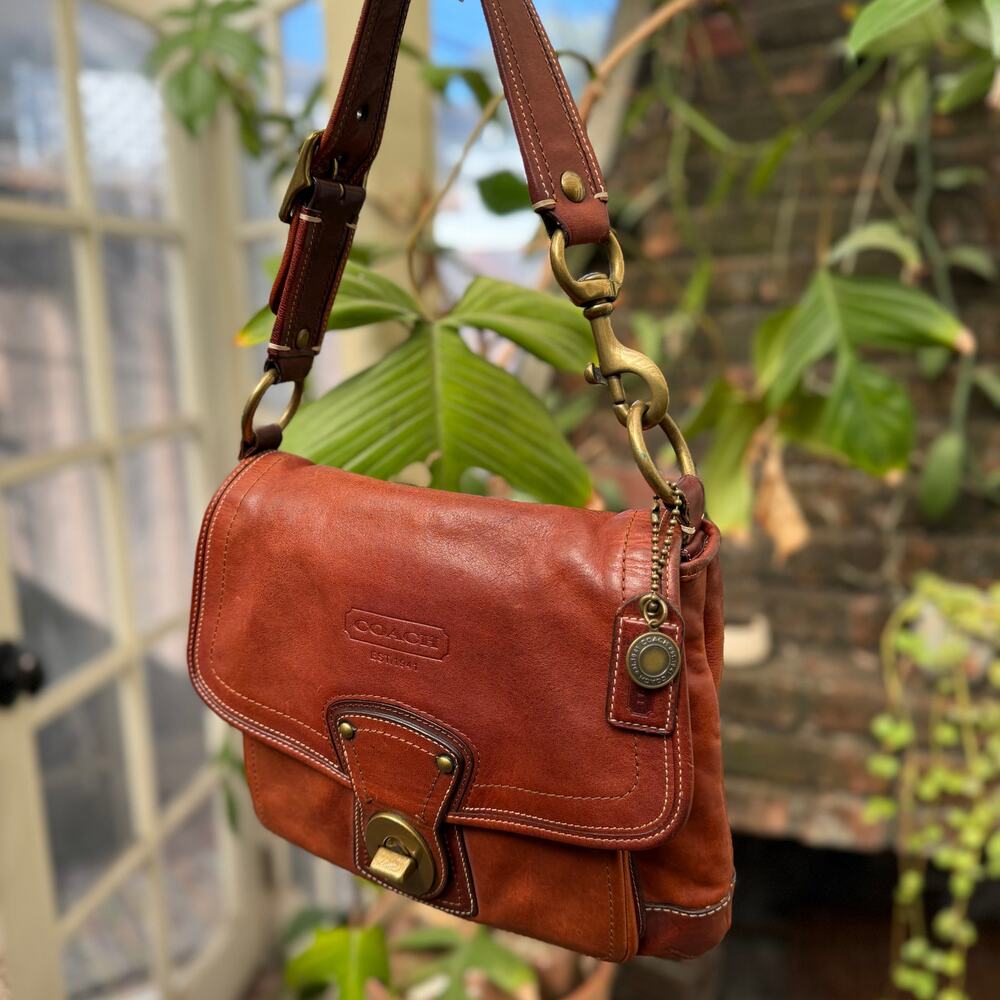 Vintage Coach Legacy Ali 10327 Whiskey Leather Should… - Gem